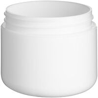 2 oz. White Double Wall Round Base Polypropylene Customizable Jar - 384/Case