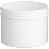 8 oz. White Regular Wall Wide Polypropylene Customizable Jar - 168/Case