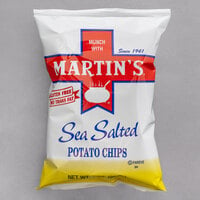 Martin's Sea Salted Potato Chips 1 oz. Bag - 60/Case