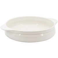 EcoBurner 5.7 Qt. Large Round White Porcelain Dish with Handles for EcoServe Round by Eastern Tabletop