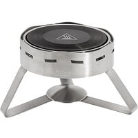 EcoBurner EB15008 EcoServe Round Small Waterless Chafer with Brushed Stainless Steel Legs by Eastern Tabletop