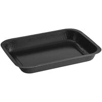 Solut 8 1/2 inch x 6 inch Bake and Show Black Oven Safe Corrugated Paperboard Entree / Brownie Pan - 560/Case
