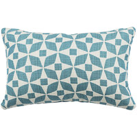 Astella 18" x 12" Marquee Turquoise and Petrol Outdura Throw Pillow