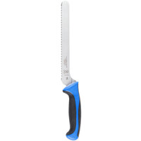 Mercer Culinary M22418BL Millennia Colors® 8" Offset Serrated Edge Bread / Sandwich Knife with Blue Handle