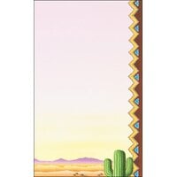 8 1/2 inch x 14 inch Menu Paper - Southwest Themed Cactus Design Right Insert - 100/Pack