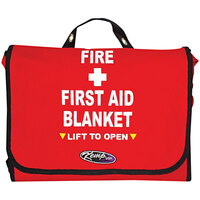 Kemp USA Red First Aid Blanket Bag with 80% Wool Blanket 10-127-BLA