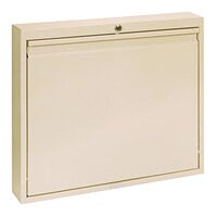 Omnimed Slim Line 30" x 3" x 23 3/4" Beige Self Close Wall Desk with Key Lock 291566-BG