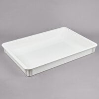 Cambro DB18263CW148 Camwear 18" x 26" x 3" White Polycarbonate Pizza Dough Proofing Box