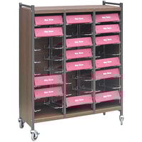 Omnimed Omnicart Woodgrain 24-Binder Flat-Storage Closed Cart 264592-WG
