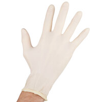 Large Latex Exam Glove Textured 10 Mil - White - 100/Box