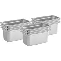 Choice 1/3 Size 6 inch Deep 24 Gauge Anti-Jam Stainless Steel Steam Table / Hotel Pan - 12/Set