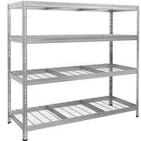 AR Shelving 20" x 71" x 71" 4-Shelf Galvanized Boltless Rivet Wire Shelving Unit