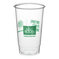New Roots 24 oz. PLA Compostable Plastic Cold Cup - 25/Pack