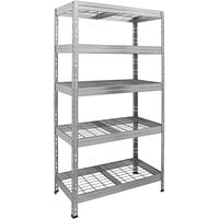 AR Shelving 18" x 35" x 71" 5-Shelf Galvanized Boltless Rivet Wire Shelving Unit