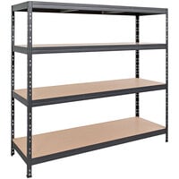 AR Shelving 24 inch x 71 inch x 71 inch 4-Shelf Boltless Rivet Fiberboard Shelving Unit