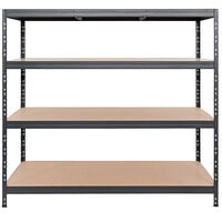 AR Shelving 24 inch x 71 inch x 71 inch 4-Shelf Boltless Rivet Fiberboard Shelving Unit