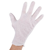 San Jamar IG100 White Inspector Gloves - 12/Pack