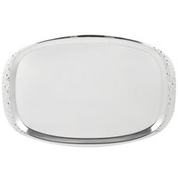 Vollrath 47251 Mirror-Finished Stainless Steel Cater Tray with Embossed Rim 19 inch x 12 1/4 inch