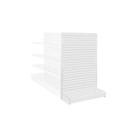 36" x 16" x 54" White Single-Sided Slatwall End Cap Gondola Merchandiser