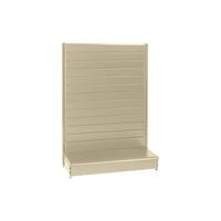 48" x 18" x 84" Beige Single-Sided Slatwall Starter Gondola Merchandiser