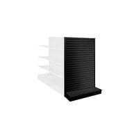 36" x 16" x 54" Black Single-Sided Slatwall End Cap Gondola Merchandiser