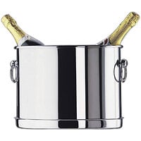 Fortessa Holloware 9" Oval Double Bottle Stainless Steel Wine / Champagne Bucket 2.5.003.00.360