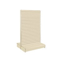 36" x 36" x 54" Beige Double-Sided Slatwall Add-On Gondola Merchandiser