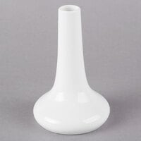 3 1/2 inch x 5 1/2 inch European White Porcelain Bud Vase - 36/Case