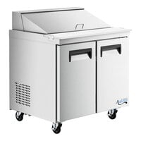 Avantco APT-36-HC 36 inch 2 Door Refrigerated Sandwich Prep Table