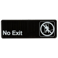 No Exit Sign - Black and White, 9" x 3"