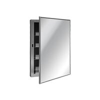 American Specialties, Inc. 18 1/4 inch x 24 1/4 inch Surface Mounted Stainless Steel Medicine Cabinet with Mirror 10-0953
