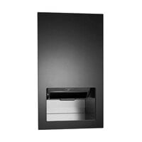 American Specialties, Inc. Piatto 10-645210A-41 Recessed Automatic Roll Paper Towel Dispenser with Black Matte Phenolic Door
