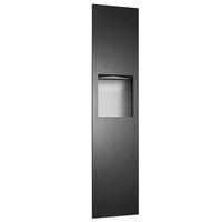American Specialties, Inc. Piatto 10-6467-41 Recessed Paper Towel Dispenser and 4.2 Gallon Waste Receptacle with Black Matte Phenolic Door