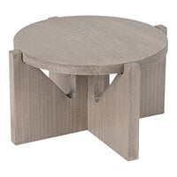 Cal-Mil Aspen 8" x 5" Round Gray-Washed Pine Wood Knockdown Display Riser 22408-5-110