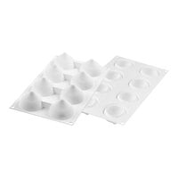 Silikomart Curve Goutte 8 Compartment White Silicone Baking Mold - 2 1/8" x 2 1/8" x 1 5/8" Cavities CURVE GOUTTE 55
