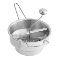 Choice Prep Stainless Steel Rotary Food Mill with 3 Sieves - 3.5 Qt. Capacity