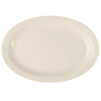 4Dz White  Melamine Oval Platters Narrow Rim 9-1/2" X 6-3/4" US 510 OP-610 