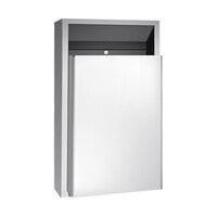 American Specialties, Inc. Traditional 10-0458-9 12 Gallon Stainless Steel Surface-Mounted Waste Receptacle