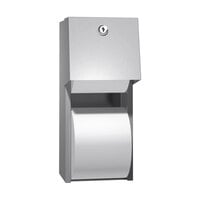 American Specialties, Inc. 10-0030 Stainless Steel Surface-Mounted Twin Hide-A-Roll Toilet Tissue Dispenser