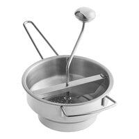 Choice Prep Stainless Steel Rotary Food Mill with 3 Sieves - 2 Qt. Capacity