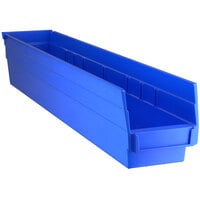 Blue Shelf Bin, 23 5/8 inch x 4 1/8 inch x 4 inch