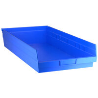 Blue Shelf Bin, 23 5/8 inch x 11 1/8 inch x 4 inch