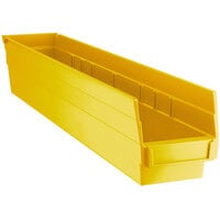 Yellow Shelf Bin, 23 5/8 inch x 4 1/8 inch x 4 inch