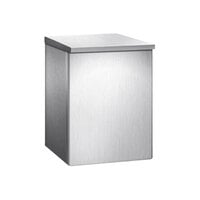American Specialties, Inc. 10-0852 1.2 Gallon Stainless Steel Surface-Mounted Sanitary Napkin Receptacle