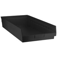 Black Shelf Bin, 23 5/8 inch x 11 1/8 inch x 4 inch
