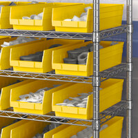 Yellow Shelf Bin, 17 7/8 inch x 6 5/8 inch x 4 inch