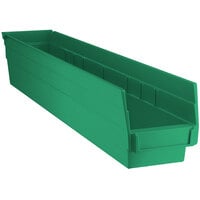 Green Shelf Bin, 23 5/8 inch x 4 1/8 inch x 4 inch