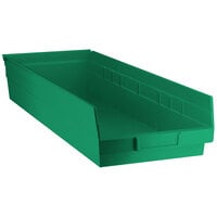 Green Shelf Bin, 23 5/8 inch x 8 3/8 inch x 4 inch