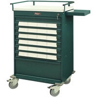 Harloff 29 1/2" x 22 1/2" x 46 3/4" Medication Bin Cart with 24 Bins and Key Lock VLT24BIN5