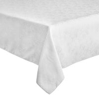 Snap Drape Windsor Damask White 52" x 52" 100% Polyester Cloth Table Cover